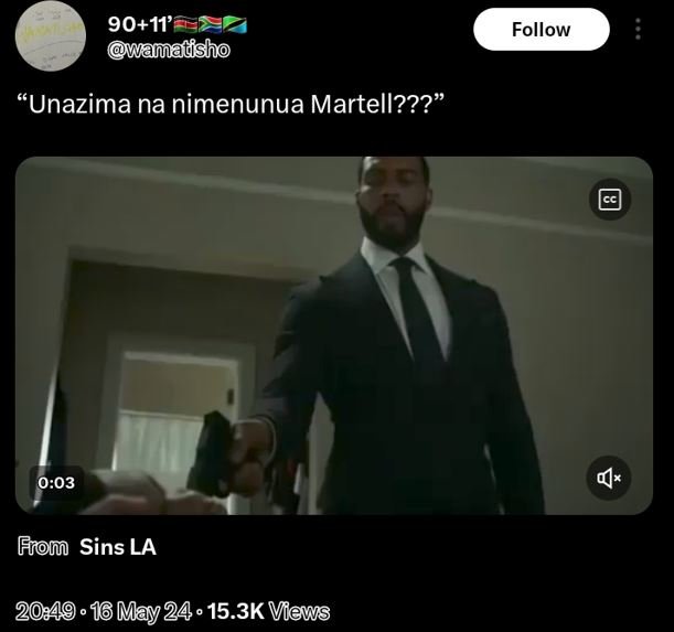 9011' owamafsho follow 'unazima na nimenunua martell??? 003 fiom sins la 16 may2