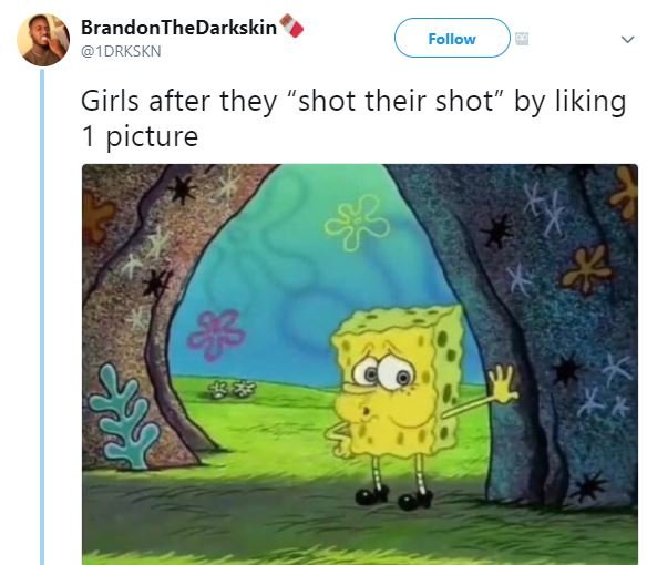 Brandonthedarkskin 1drkskn follow girls after they shot their shot by liking pic