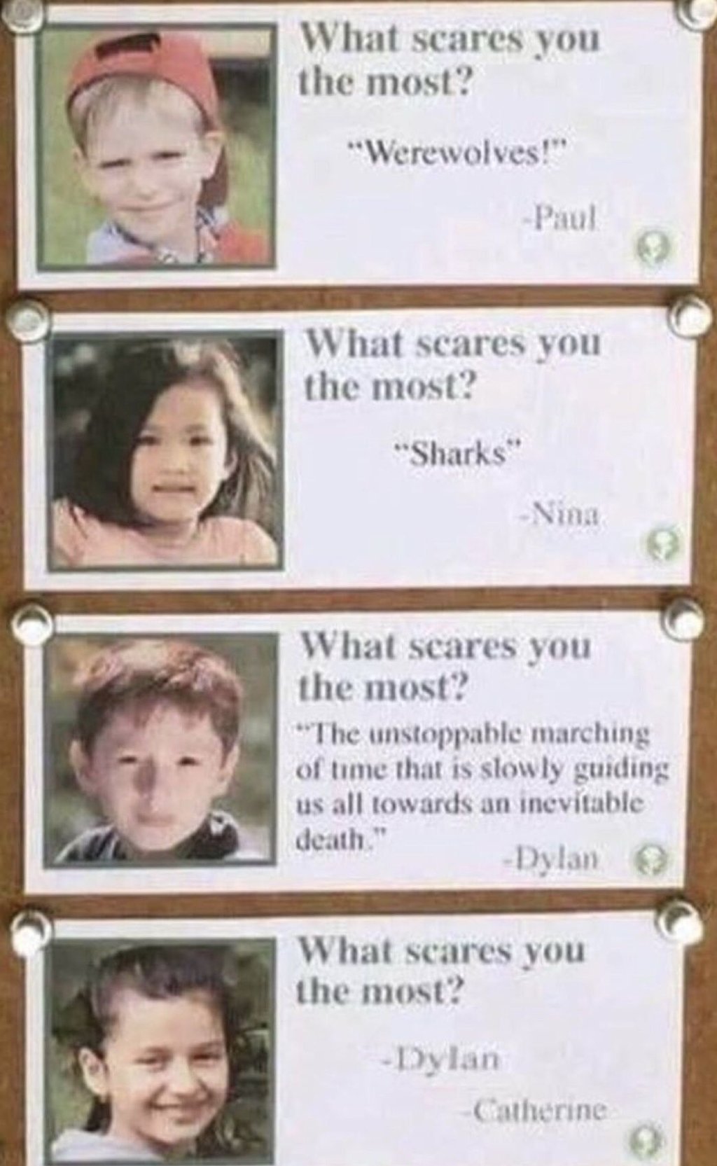 What scares you the most? werewolves paul what scares you the most? sharks vina