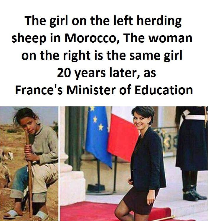 The girl on the left herding sheep in morocco, the woman on the right is the sam