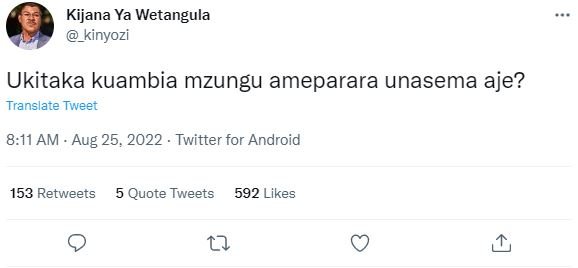Kijana ya wetangula _kinyozi ukitaka kuambia mzungu ameparara unasema aje? trans