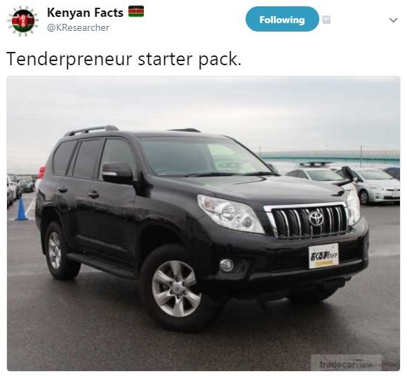 Kenyan facts kresearcher following tenderpreneur starter pack 8nl