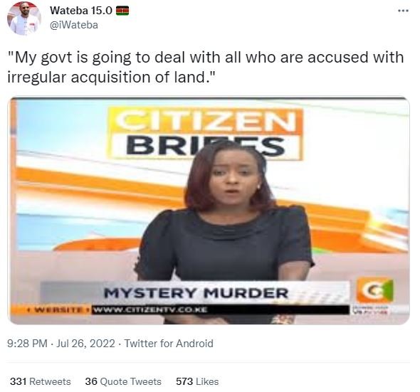 Wateba 15.0 iwateba my govt is going to deal with all who are accused with irreg