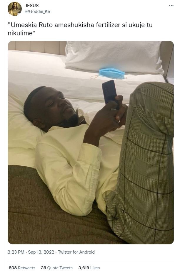 Jesus goddie_ke umeskia ruto ameshukisha fertilizer si ukuje tu nikulime 3.23 pm