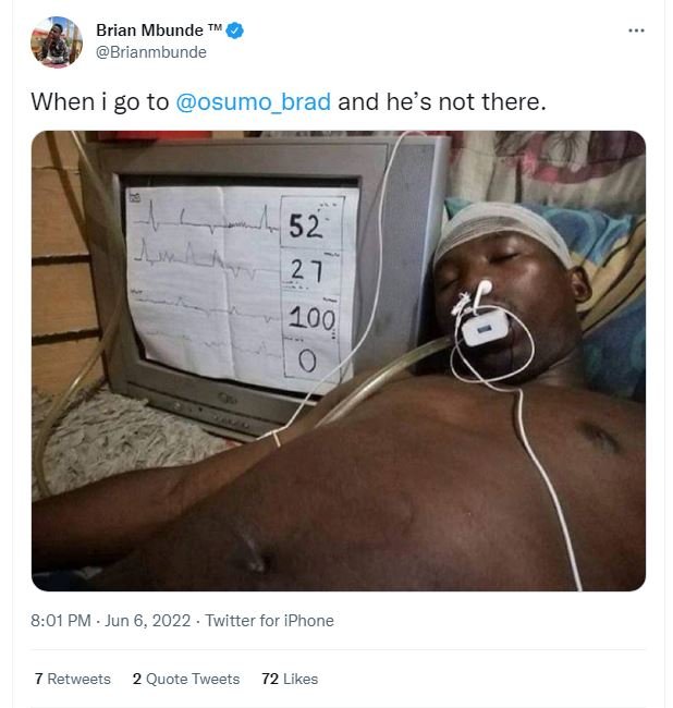 Brian mbunde brianmbunde when i g0 to osumo_brad and he's not there. 52 2 7 100