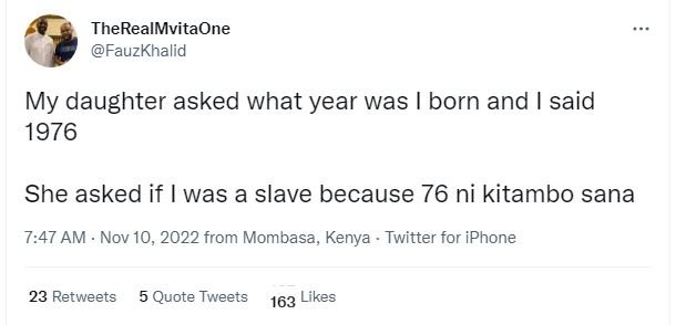 Therealmvitaone fauzkhalid my daughter asked what year was born and said she ask