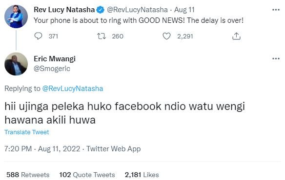 Rev lucy natasha revlucynatasha aug 11 your phone is about to ring with good new