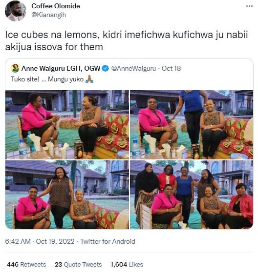 Coffee olomide kianangih ice cubes na lemons, kidri imefichwa kufichwa ju nabii