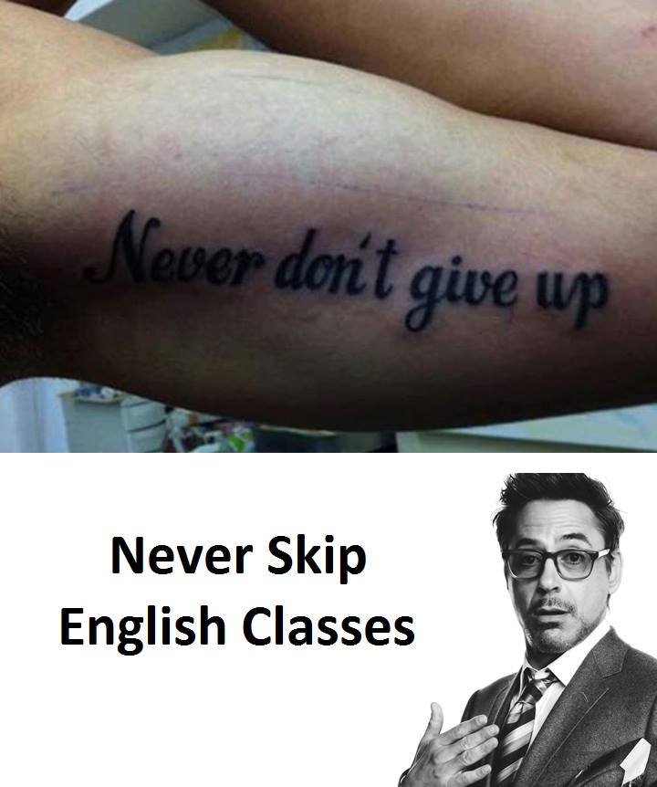 Aoner dont give up never skip english classes