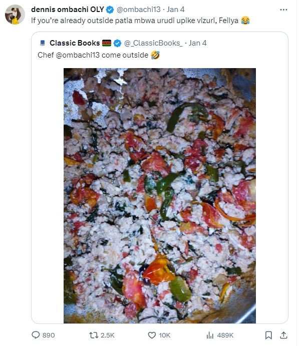 Dennis ombachi oly ombachil3 jan 4 if you're already outside patia mbwa urudi up