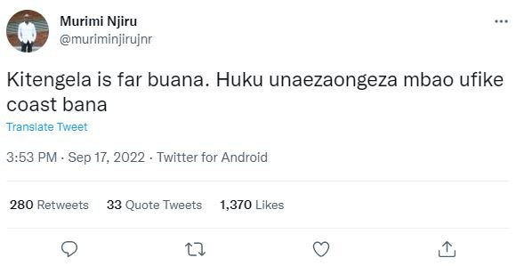 Murimi njiru muriminjirujnr kitengela is far buana. huku unaezaongeza mbao ufike