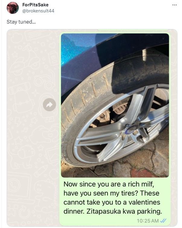 Forpitssake brokensuit44 stay tuned now since you are a rich milf have you seen