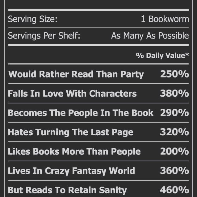Serving size servings per shelf 1 bookworm as many as possible daily value would