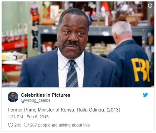 Ri celebrities in pictures wrong celebs former prime minister of kenya, raila od