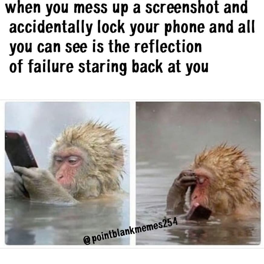 When you mess up a screenshot and accidentally lock your phone and all you can s