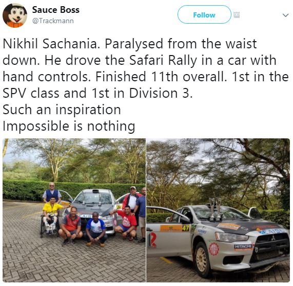 Sauce boss trackmann follow nikhil sachania. paralysed from the waist down. he d