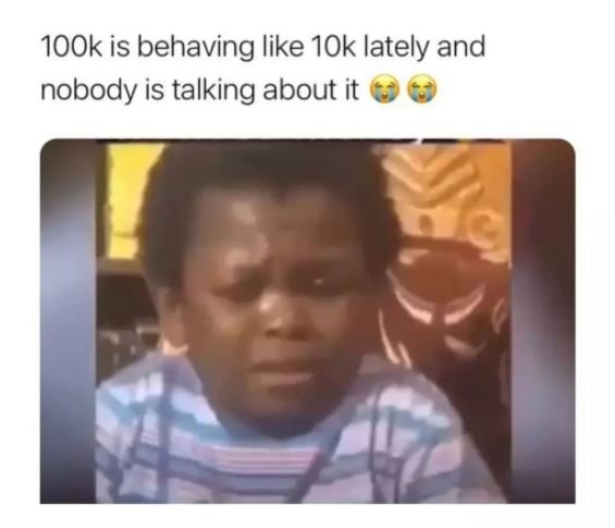 1OOk is behaving like 1Ok lately and nobody is talking about it