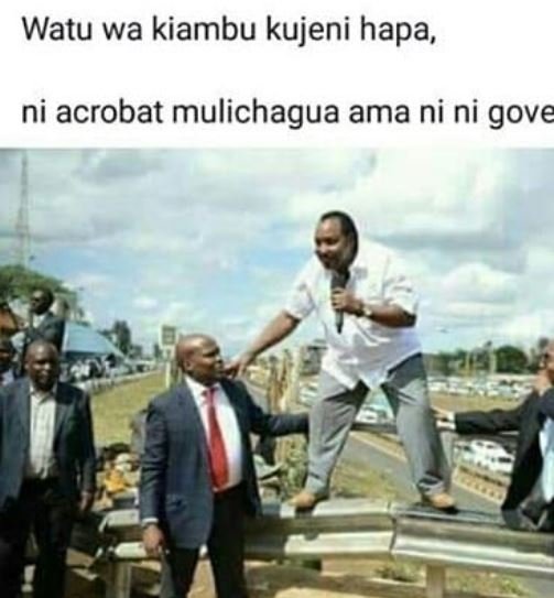 Watu wa kiambu kujeni hapa, ni acrobat mulichagua ama ni ni gove