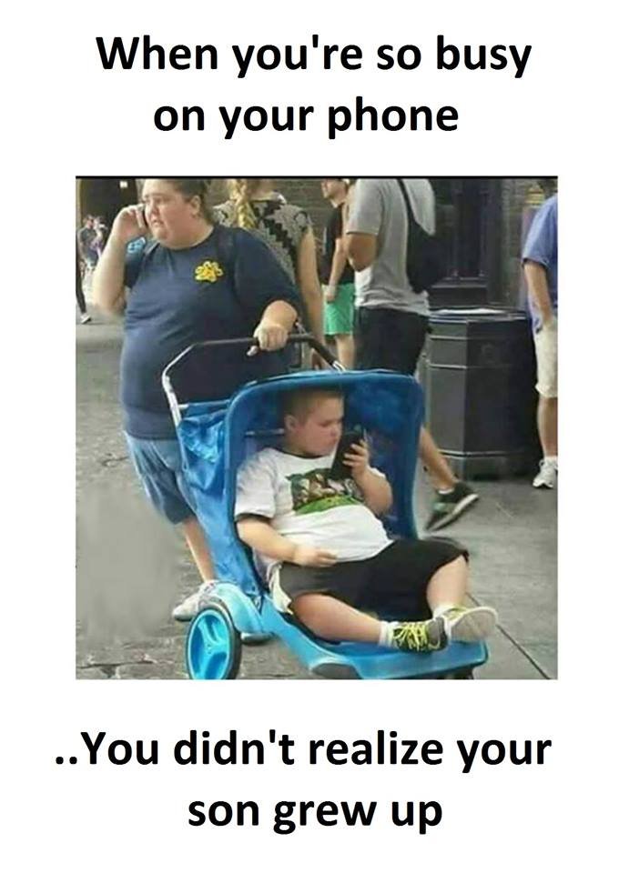 When you're so busy on your phone you didn't realize your son grew up