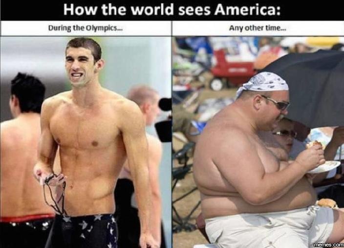 How the world sees america during the olympics any other time emes