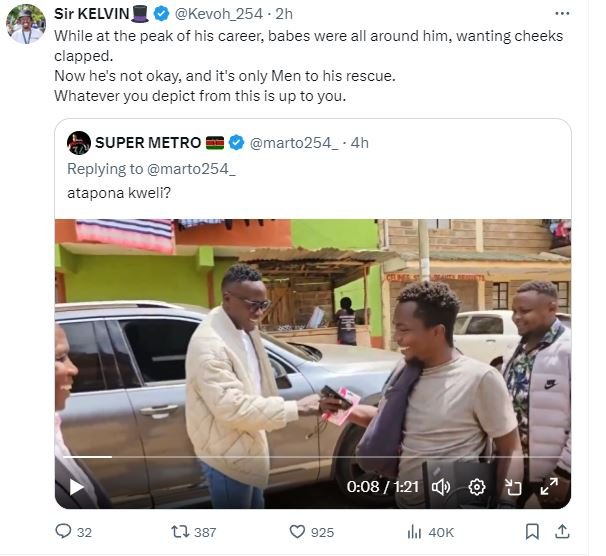 Sir kelvin kevoh_254 2h while at the peak of his career babes were all around hi