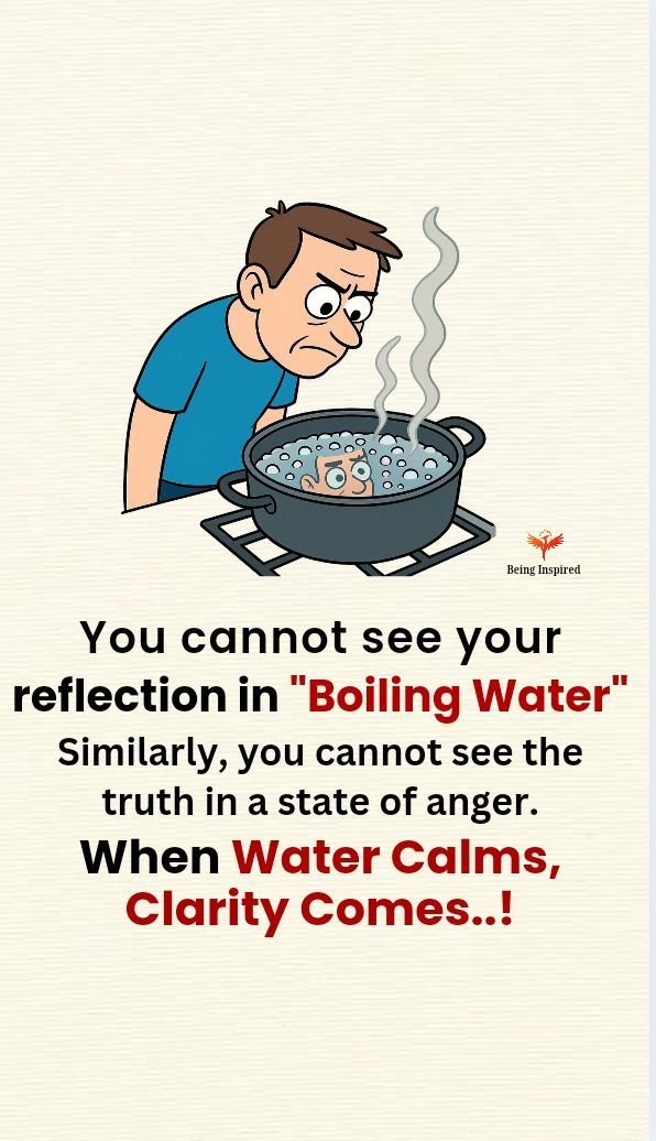 Being inspired you cannot see your reflection in boiling water similarly you can