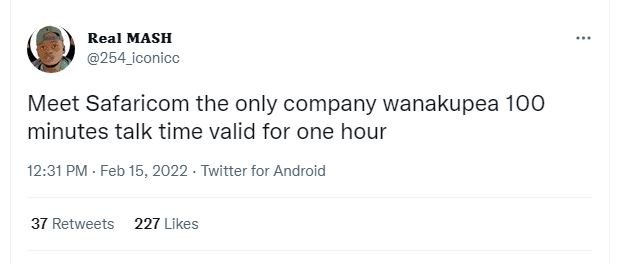 Real MASH 254_iconicc Meet Safaricom the only company wanakupea 100 minutes talk