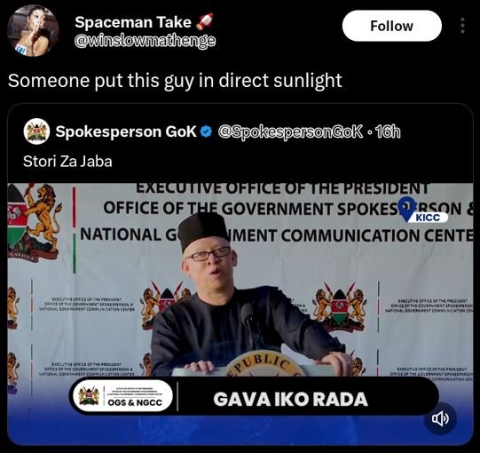 Spaceman take owinslowmathenge follow someone put this guy in direct sunlight sp