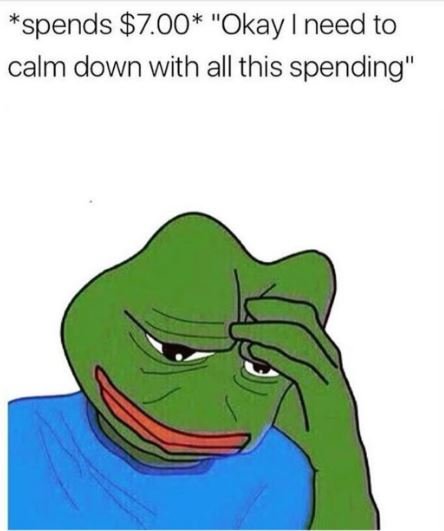 Spends 7.00 okay i need to calm down with all this spending'