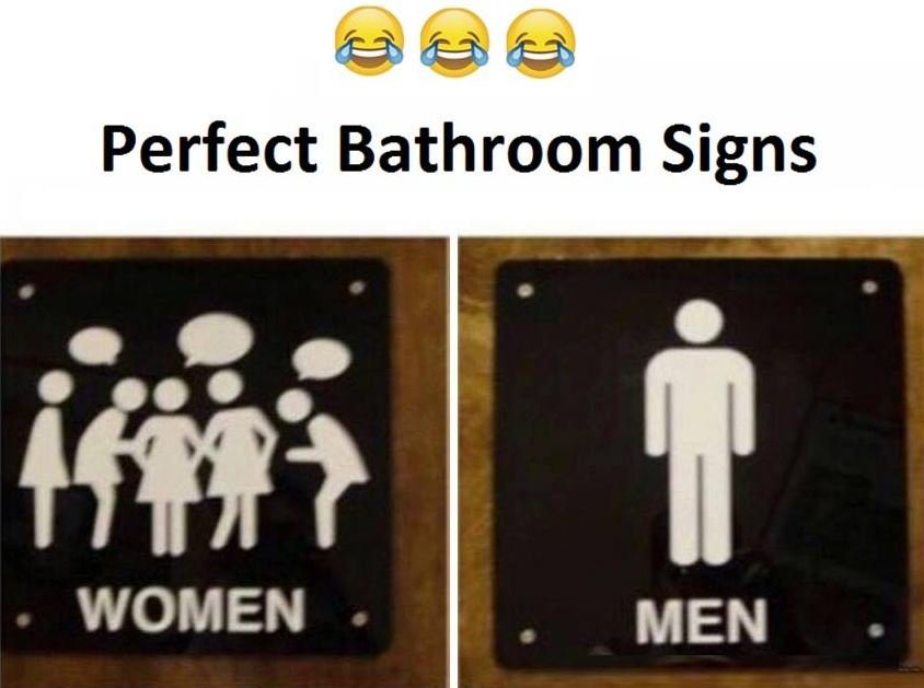 Perfect bathroom signs women men