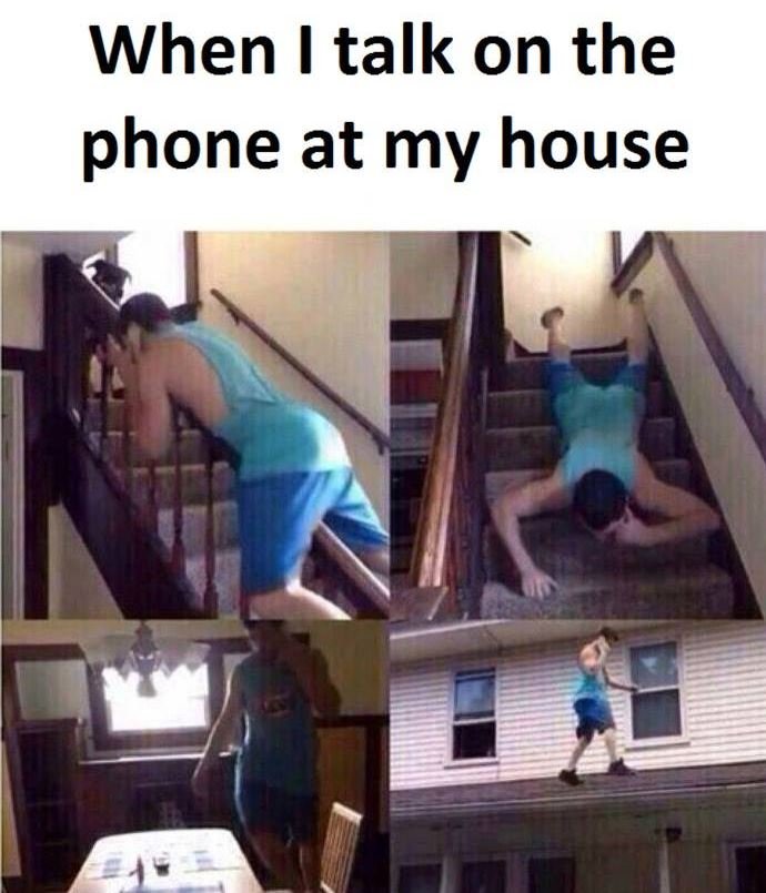 When i talk on the phone at my house
