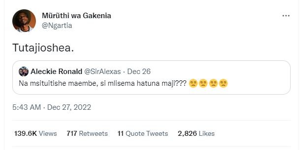 Mñrñthi wa gakenia ngartia tutajioshea. aleckie ronald siralexas dec 26 na msitu