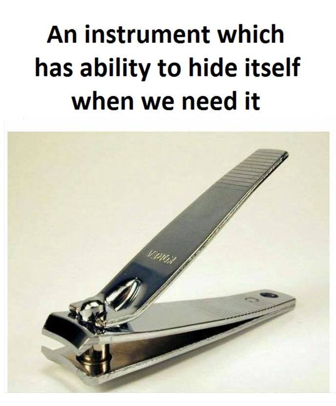 An instrument which has ability to hide itself when we need it vmo