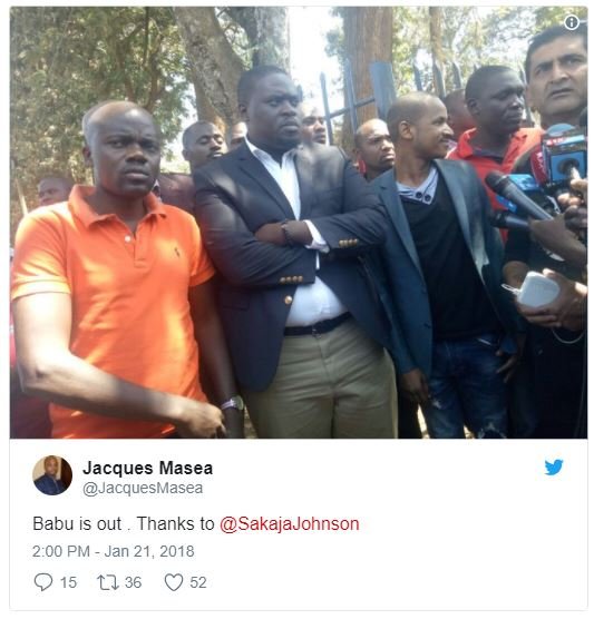 Jacques masea jacquesmasea babu is out . thanks to sakajajohnson 200 pm jan 21,