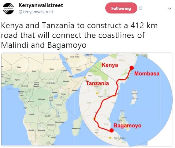 Kenyanwallstreet kenyanwalstreet following kenya and tanzania to construct a 412