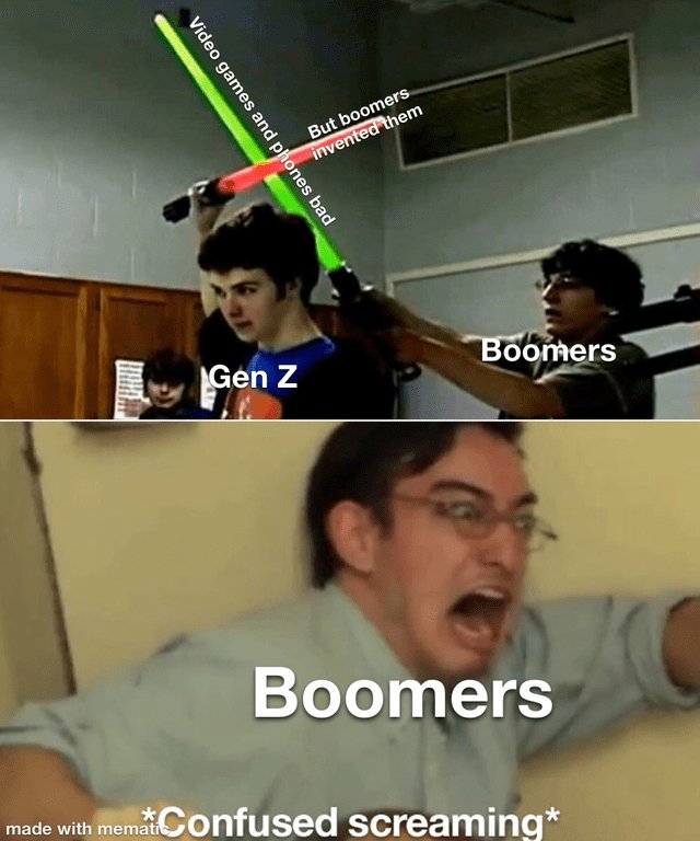 P 9 9 boomers but invented them 9 boomers gen z boomers made with memati confuse