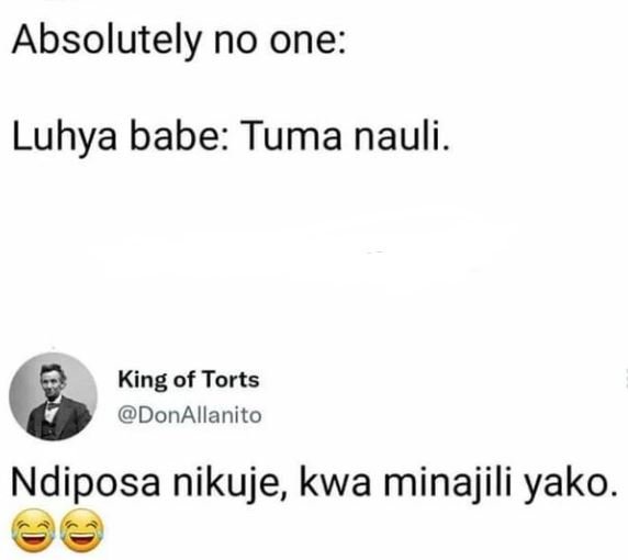Absolutely no one luhya babe tuma nauli. king of torts donallanito ndiposa nikuj