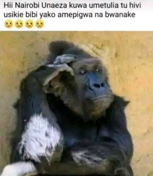 Hii nairobi unaeza kuwa umetulia tu hivi usikie bibi yako amepigwa na bwanake