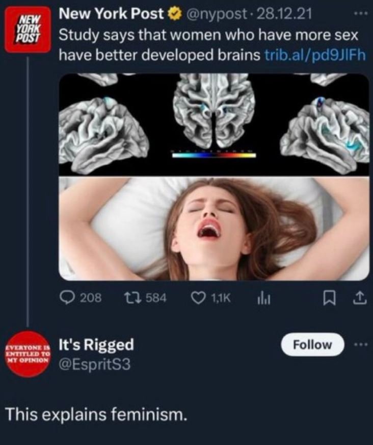 Nav new york post nypost . 28.12.21 pos study says that women who have more sex