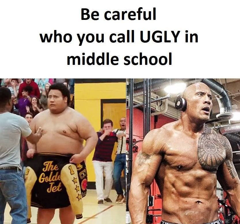 Be careful who you call ugly in middle school jhe golde jet