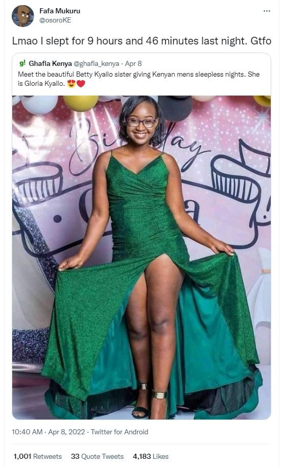 Fafa mukuru osoroke lmao slept for 9 hours and 46 minutes last night. gtfo ghafl