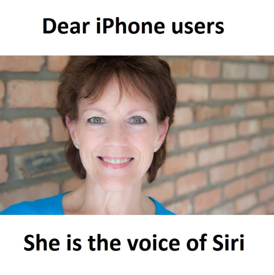 Dear iphone users she is the voice of siri