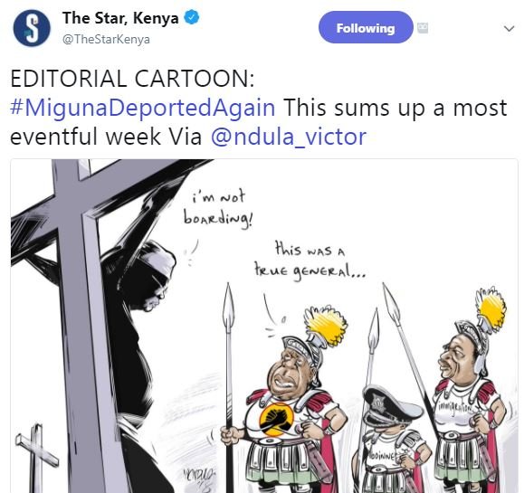 The star kenya 5 thestarkenya following editorial cartoon migunadeportedagain th