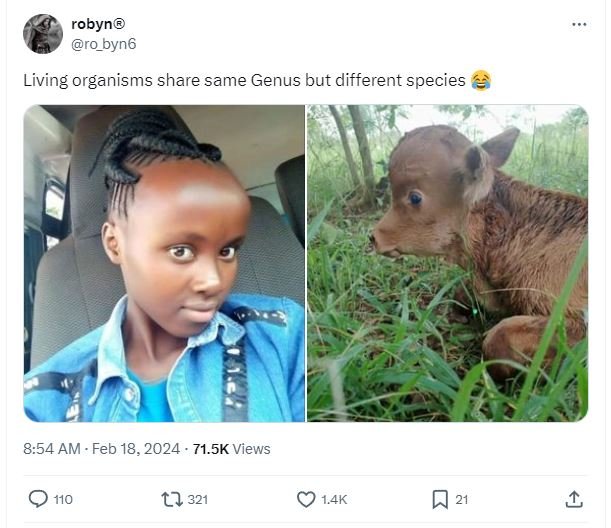 Robyn ro_ byn6 living organisms share same genus but different species 8.54 am .