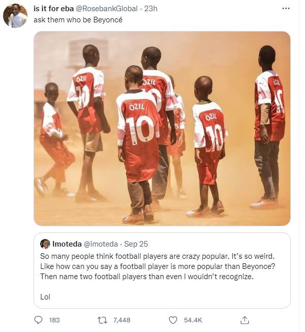 Is it for eba rosebankglobal 23h ask them who be beyoncé ozil ozil h10 oul imote