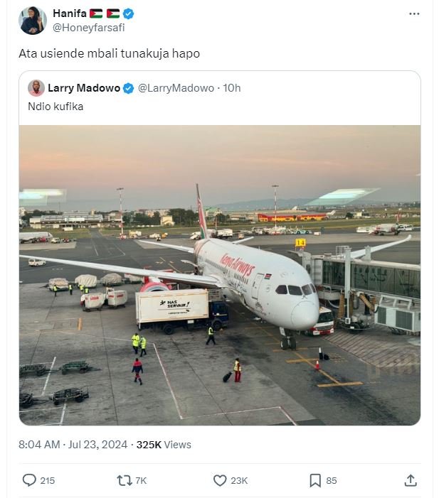 Hanifa 2 honeyfarsafi ata usiende mbali tunakuja hapo larry madowo ndio kufika l