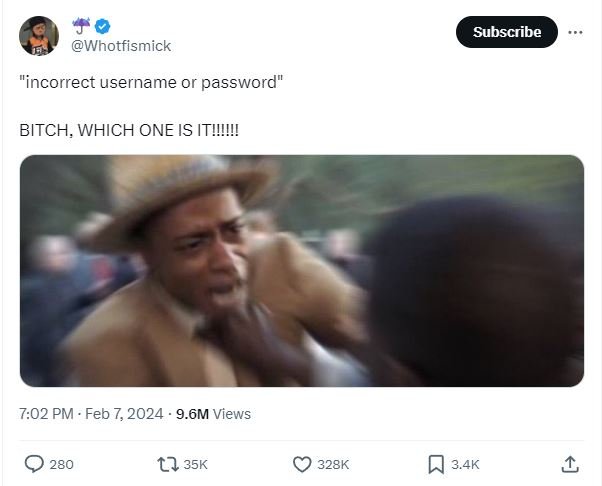 Subscribe whotfismick incorrect username or password bitch which one is itww! 7.