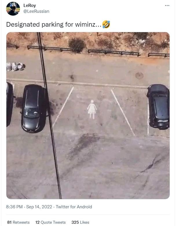 Leroy leerussian designated parking for wiminz. 8.36 pm sep 14, twitter for andr