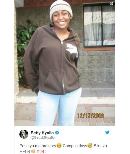 1217 betty kyallo bettymkyallo pose ya ma ordinary campus days siku za helb tbt