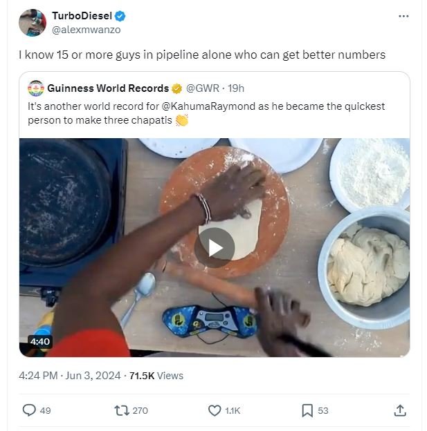 Turbodiesel alexmwanzo know 15 or more guys in pipeline alone who can get better